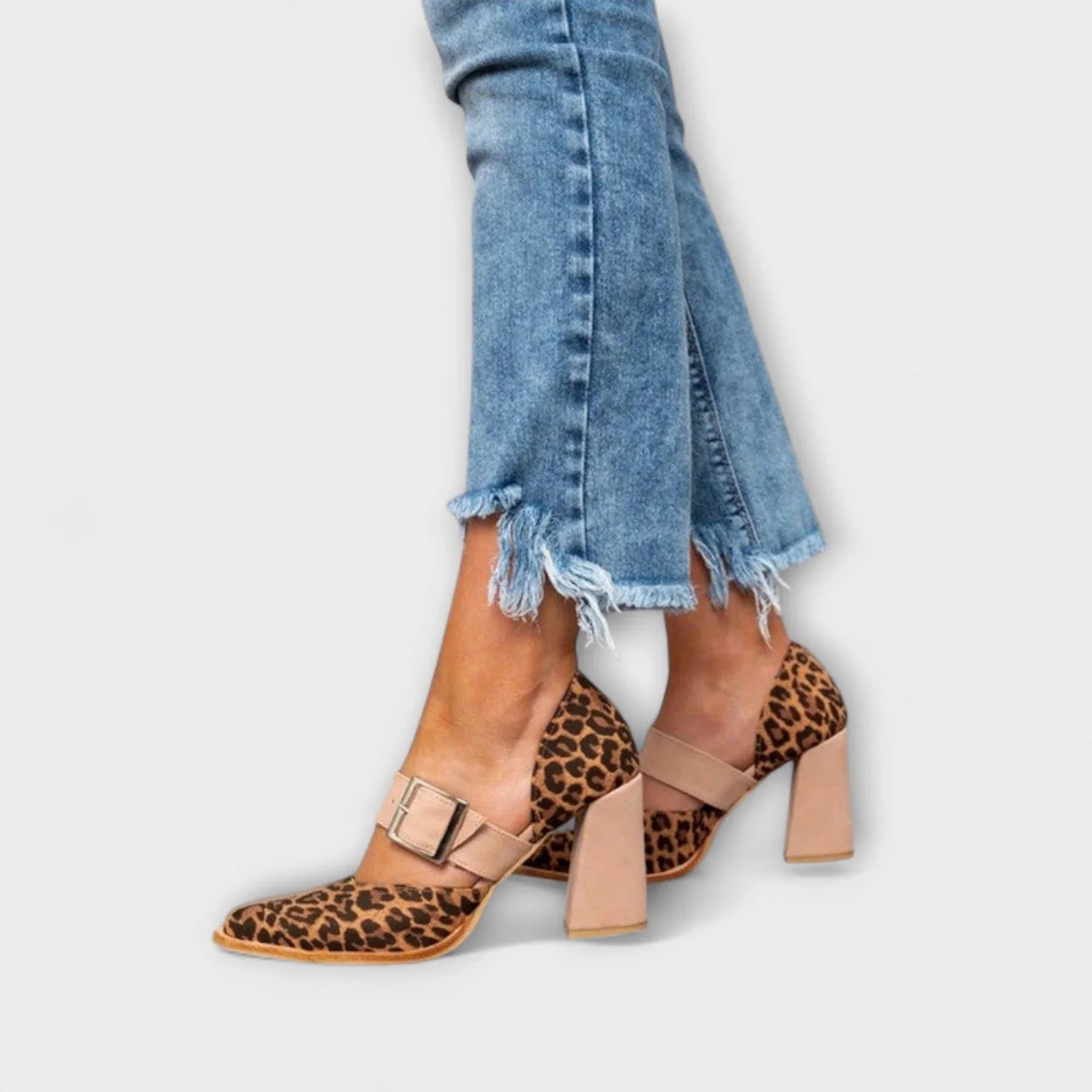 Selvaya – Leopard Print Heeled Sandals