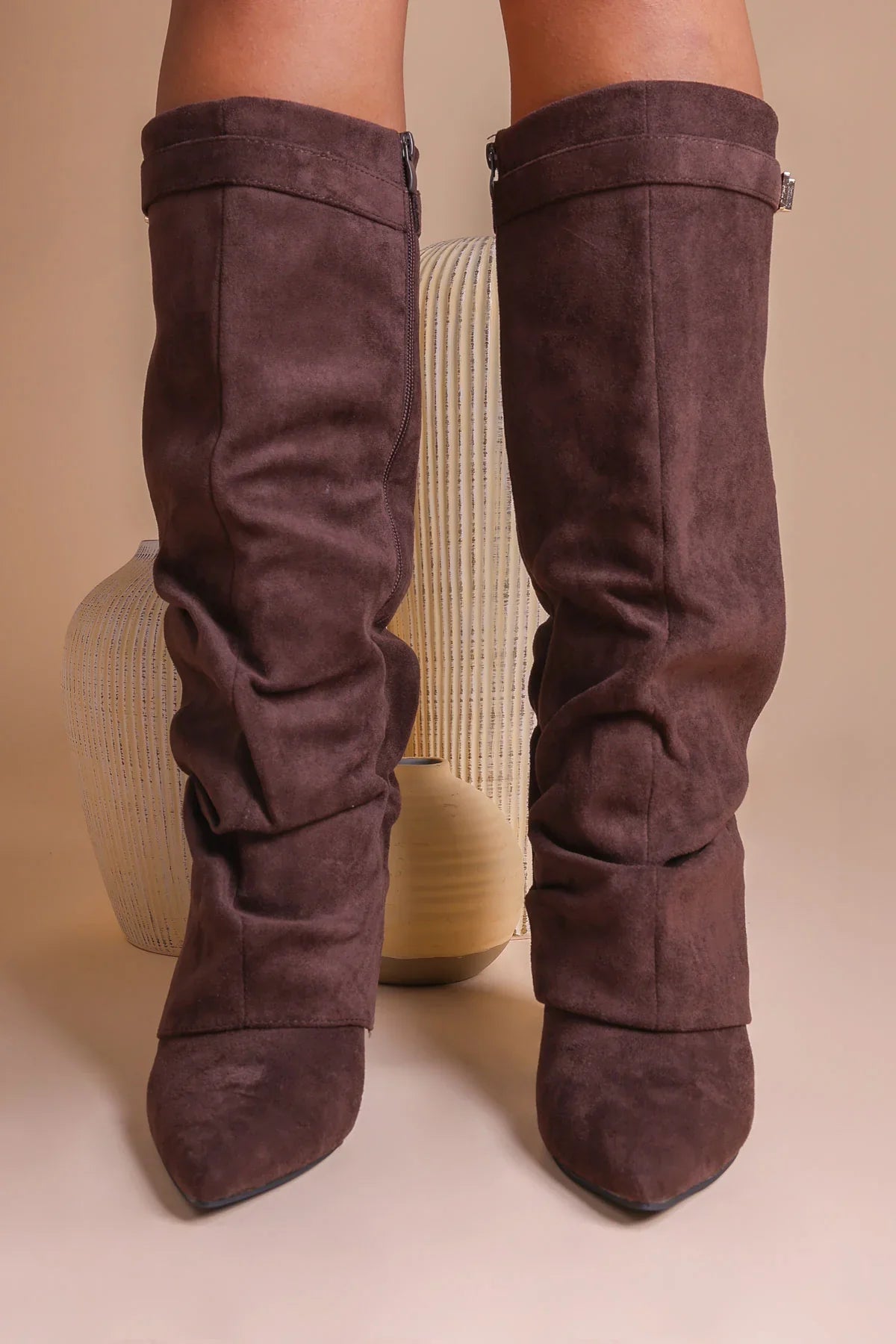 Lavista Slouchy Suede knee high boots - Brown