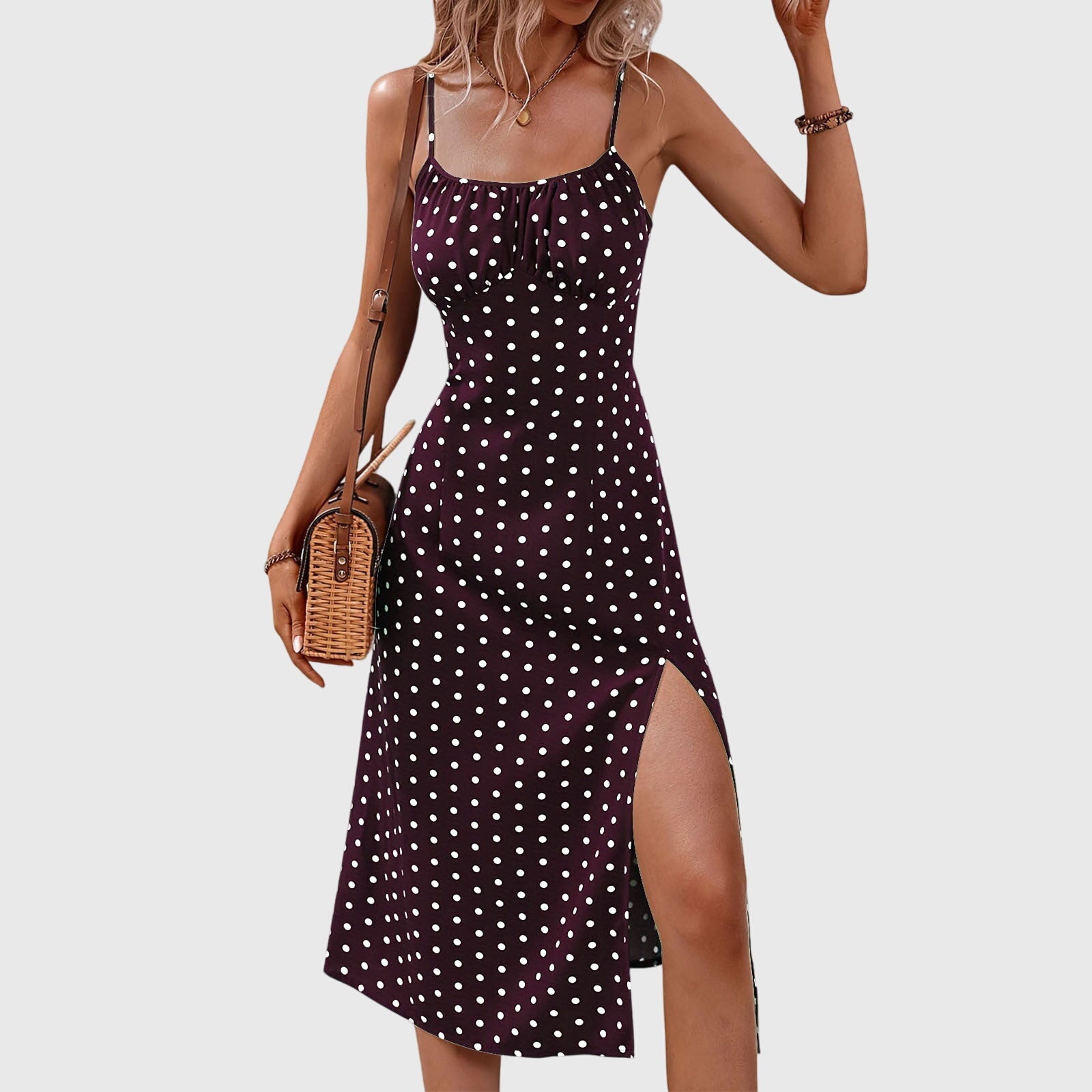 Aprille – Polka Dot Midi Dress