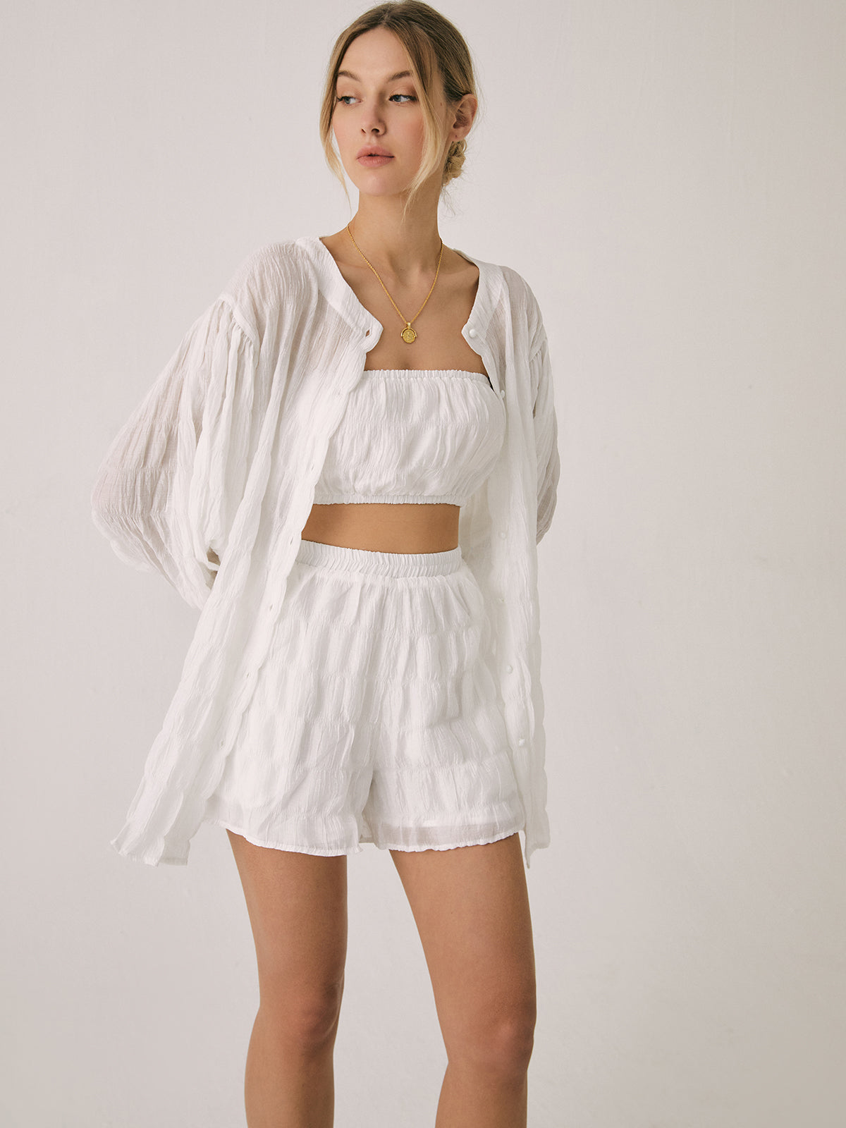 Breathable Three Piece Shorts Set