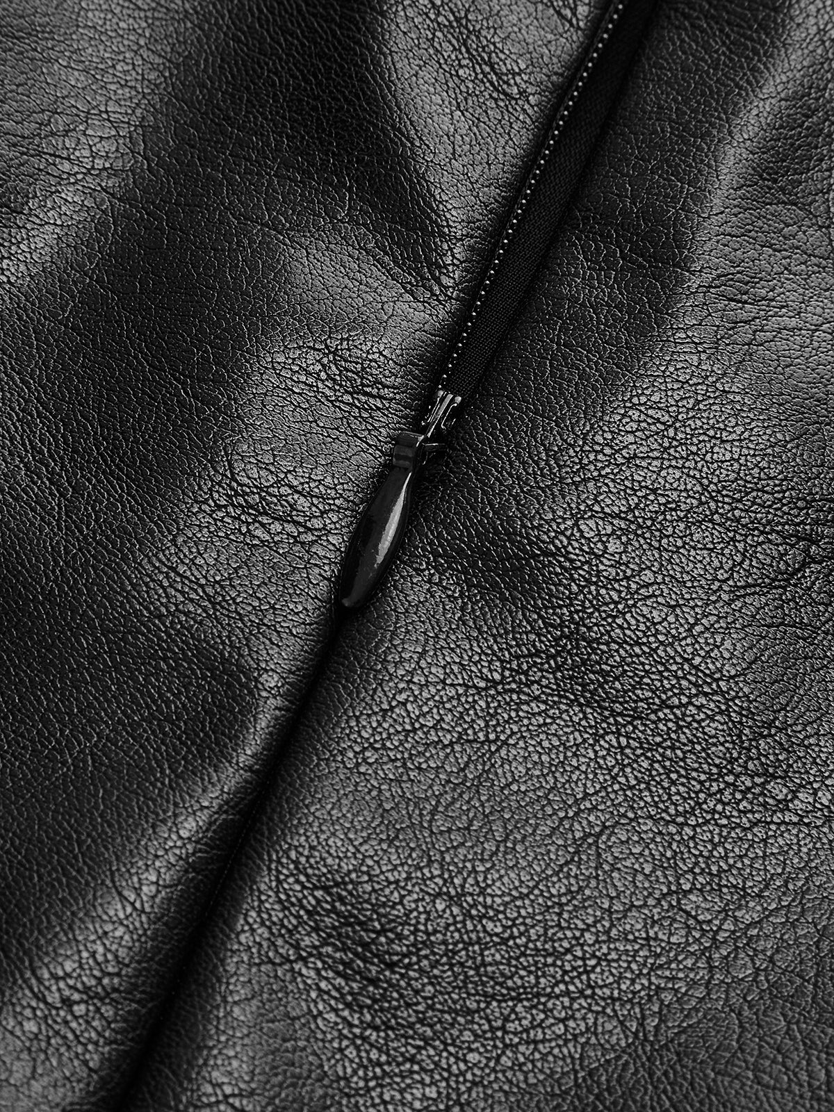 Asymmetric Patchwork Faux Leather Chiffon Pleated Maxi Skirt