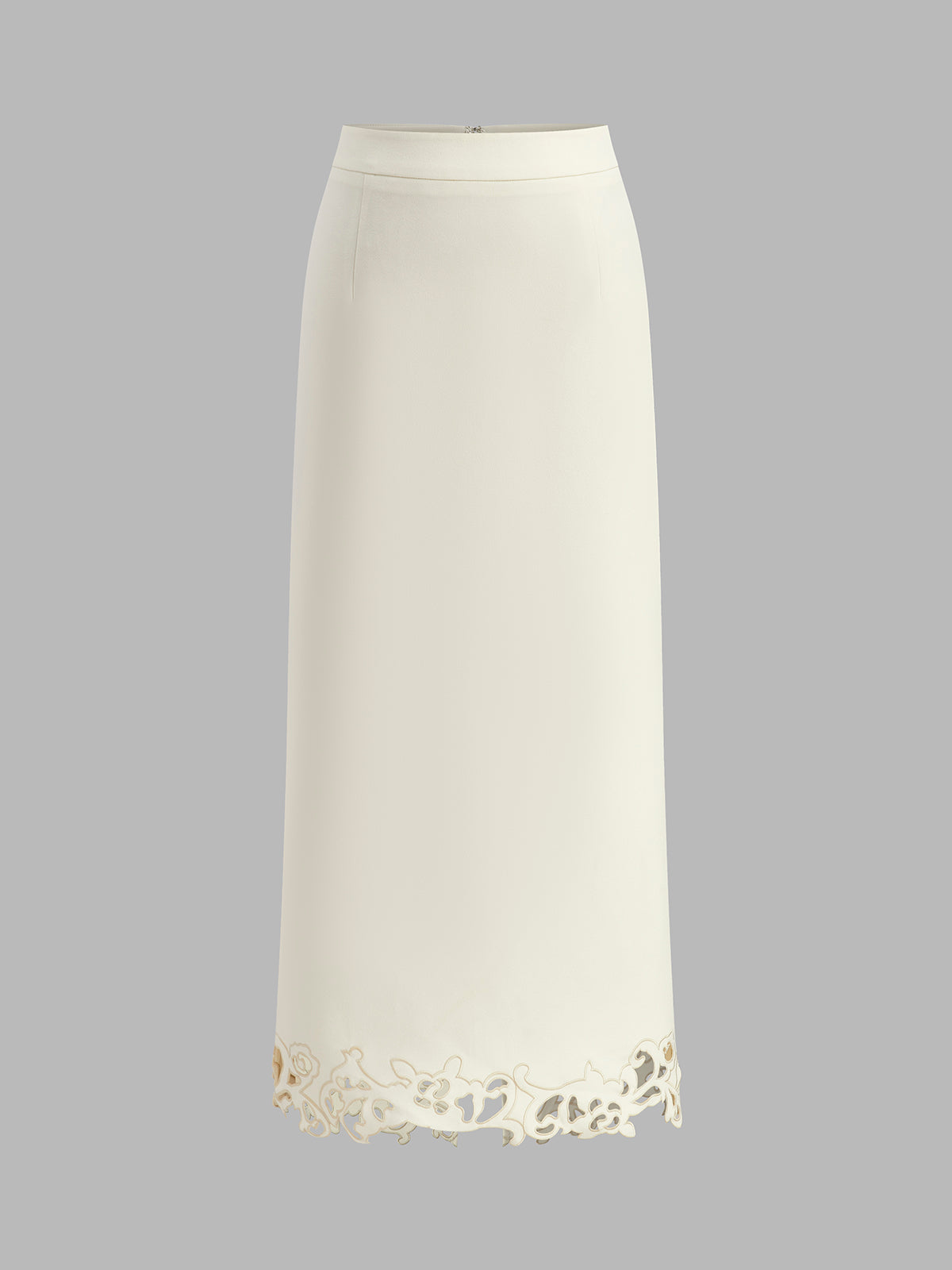 3D Embroidered A-Line Skirt