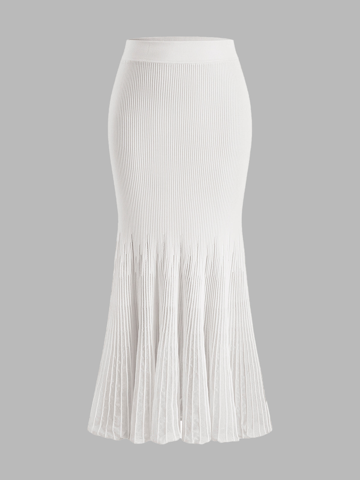 Mesh Panel Pleated Skirt
