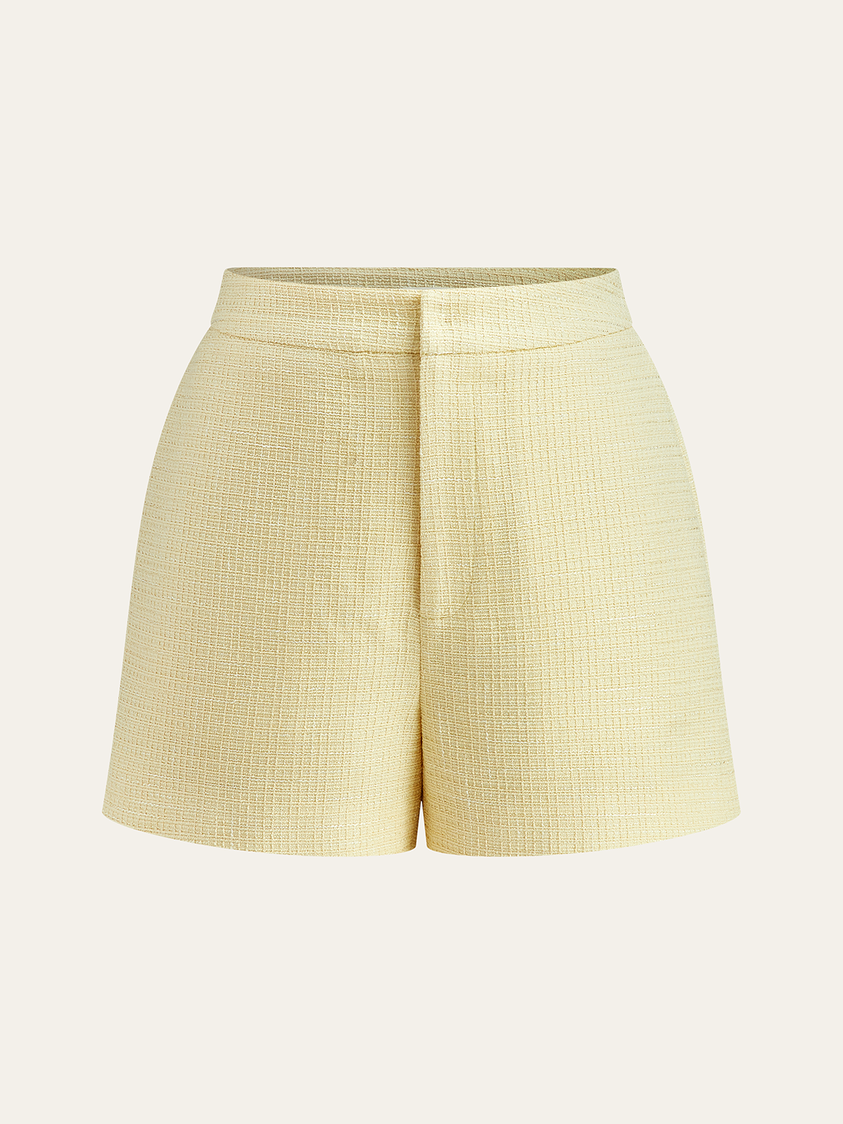 Pearl Button Tweed Vest and Shorts Set