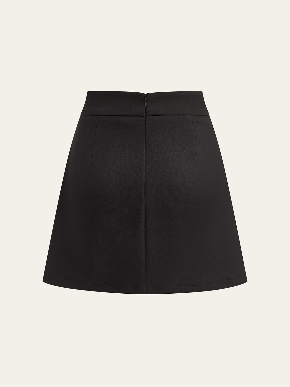 Asymmetric Striped-Panel Mini Skirt