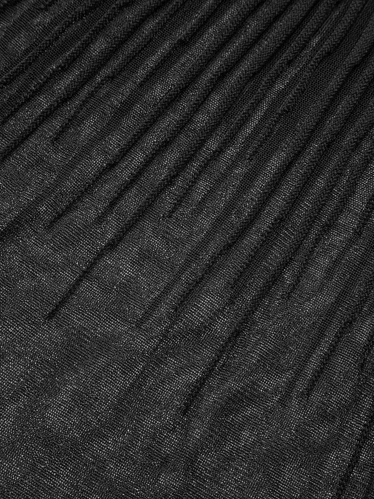 Mesh Hem Ribbed Knit Mermaid Skirt