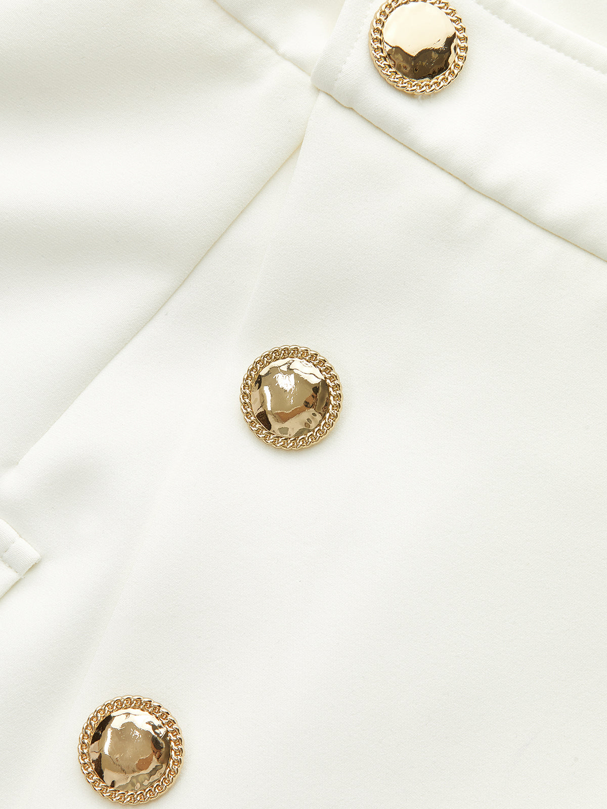 Asymmetric Metal Button Decor Pocket Mini Skirt