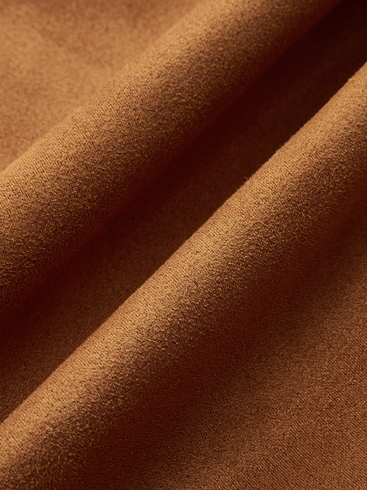 Faux Leather Paneled Suede Effect Asymmetric Midi Skirt