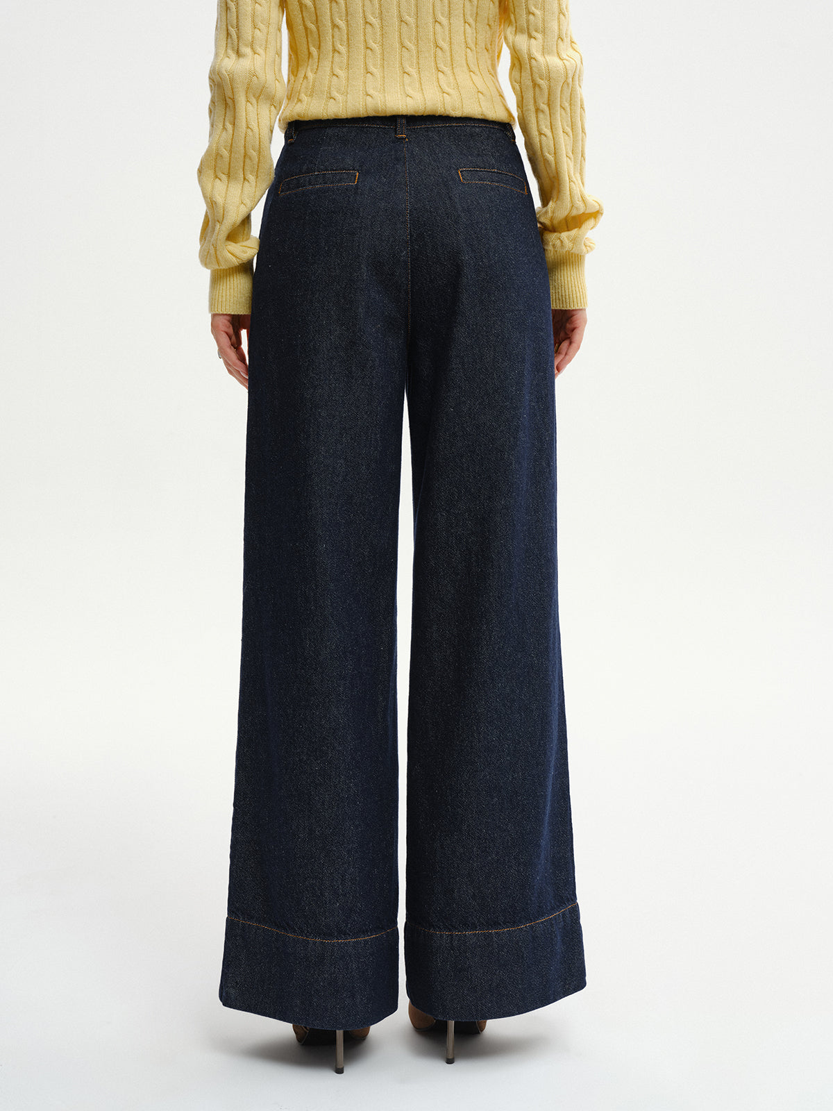 High-Waist Wide-Leg Denim Jeans
