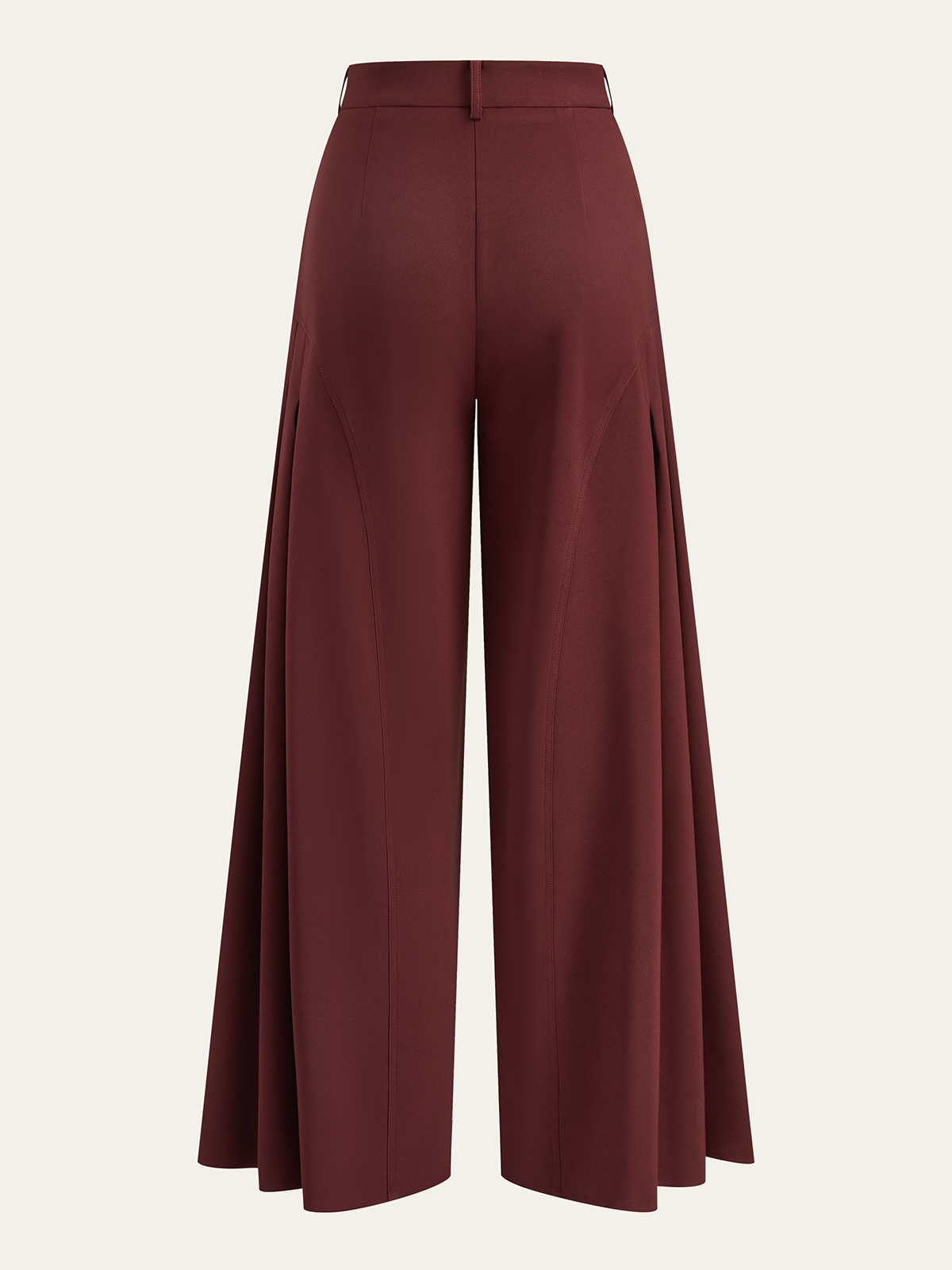 Wide-Leg Pleated Pants