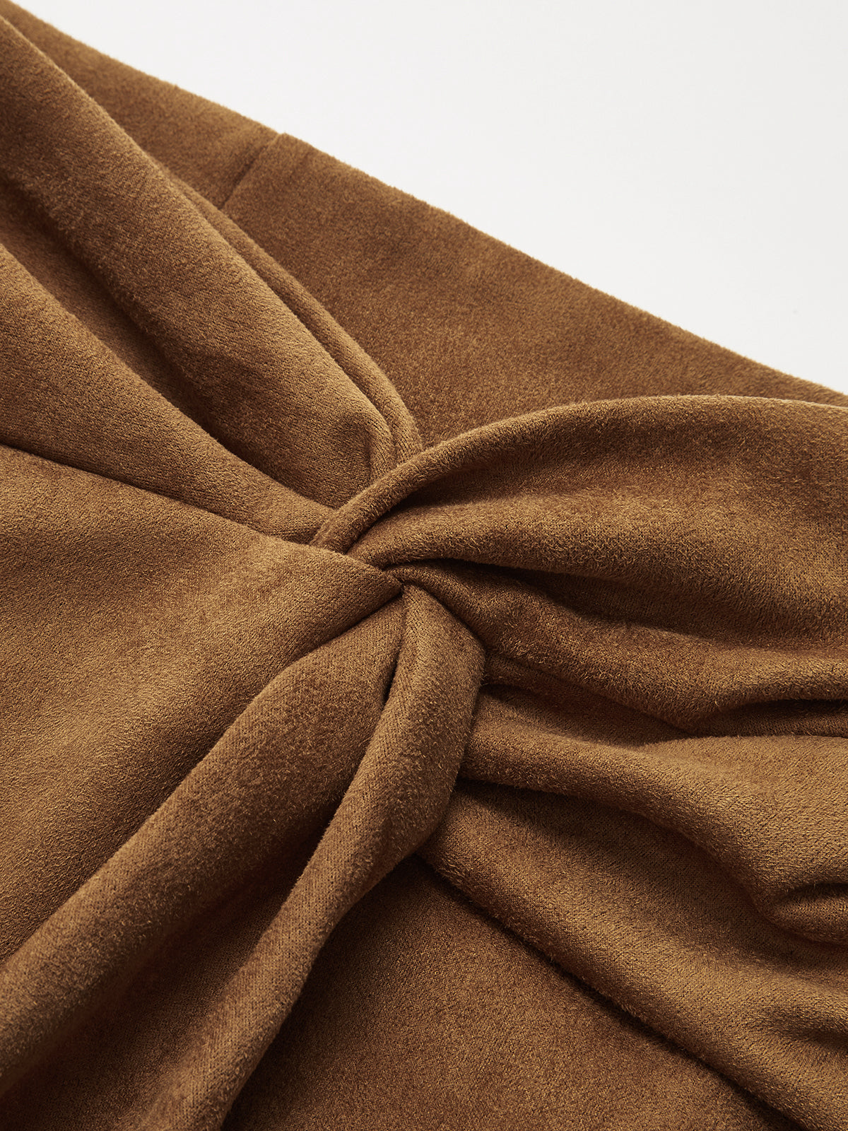 Suede Effect Twist Mini Skirt