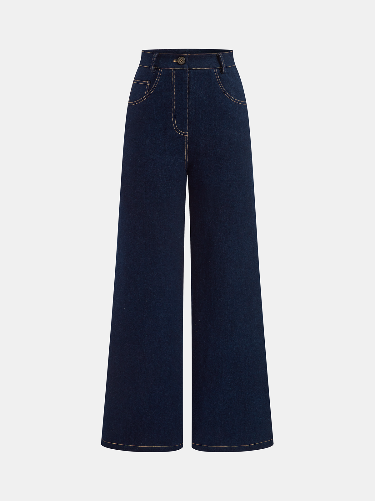 High-Waisted Straight-Leg Jeans