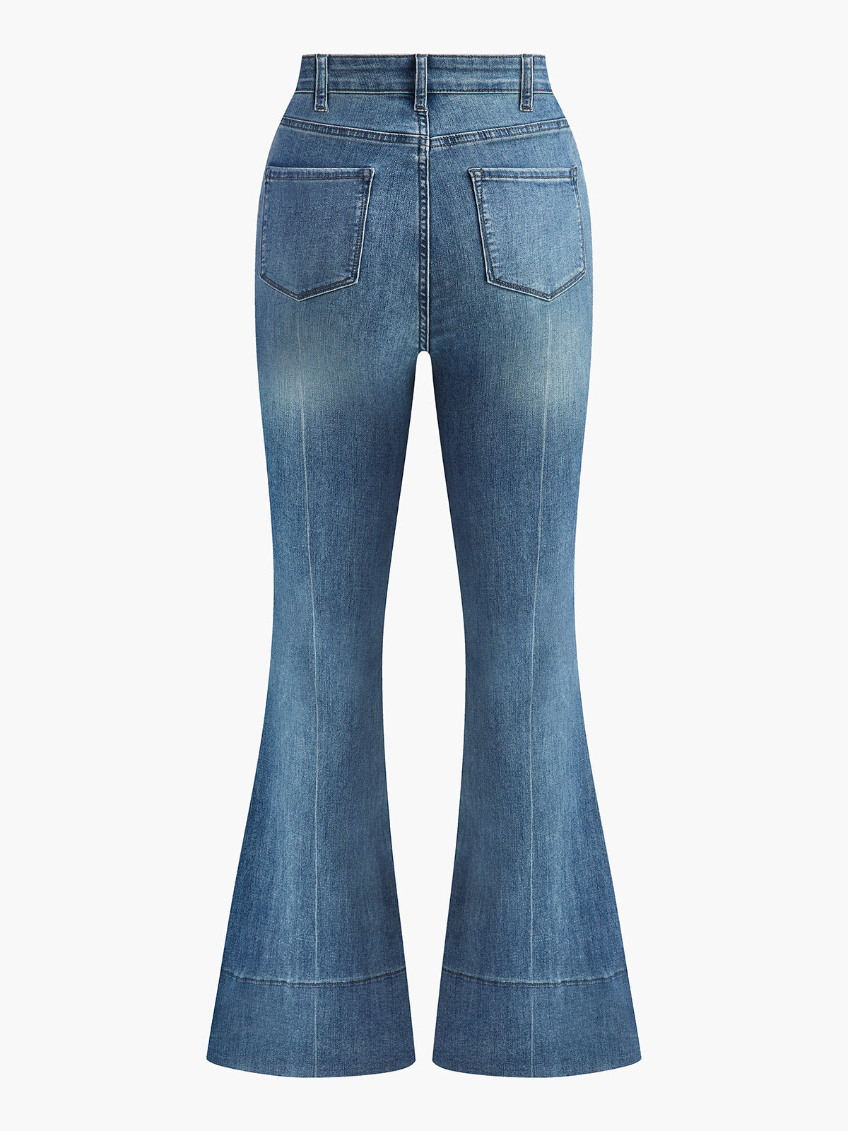 Washed Slim Draped Denim Pants