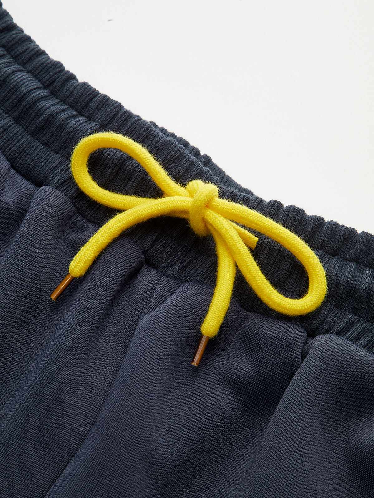 Striped Drawstring Curved-Leg Sweatpants