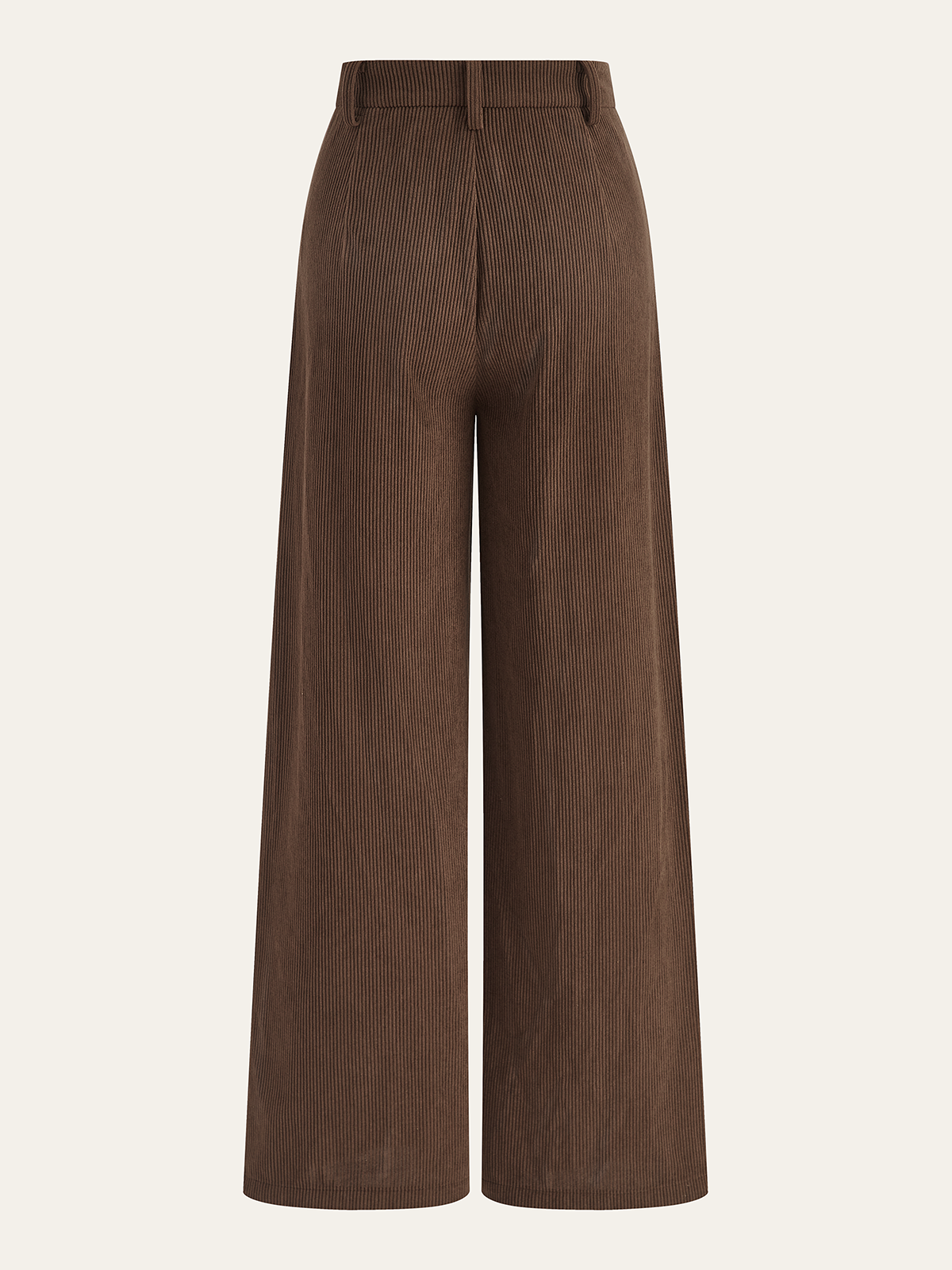 Corduroy Wide-Leg Pleated Pants