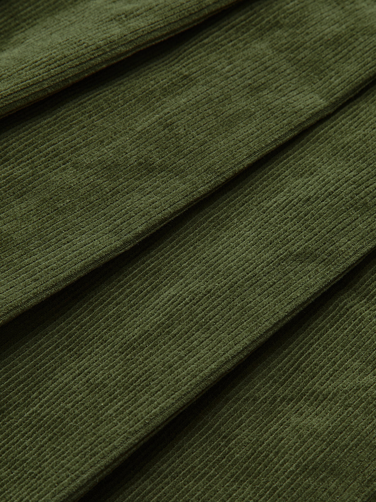 Pleated Corduroy Midi Skirt