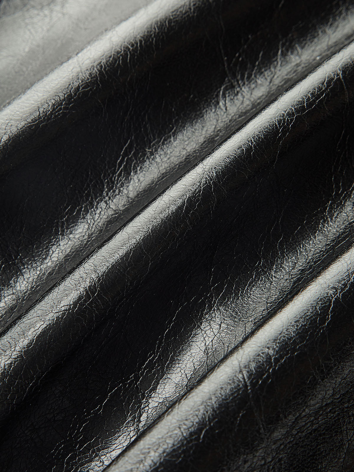 Contrast Pleated Faux Leather Mini Skirt