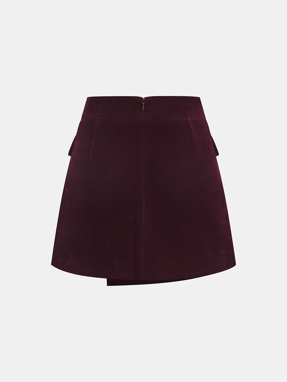 Corduroy Asymmetric Mini Skirt
