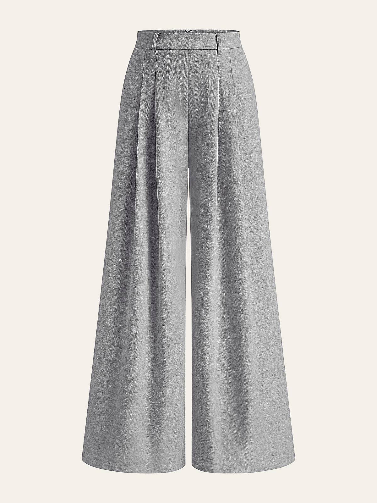 Linen Blend Wide-Leg Pants