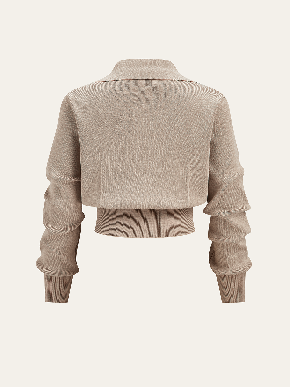 Metal Button Collared Cardigan and Midi Skirt Set