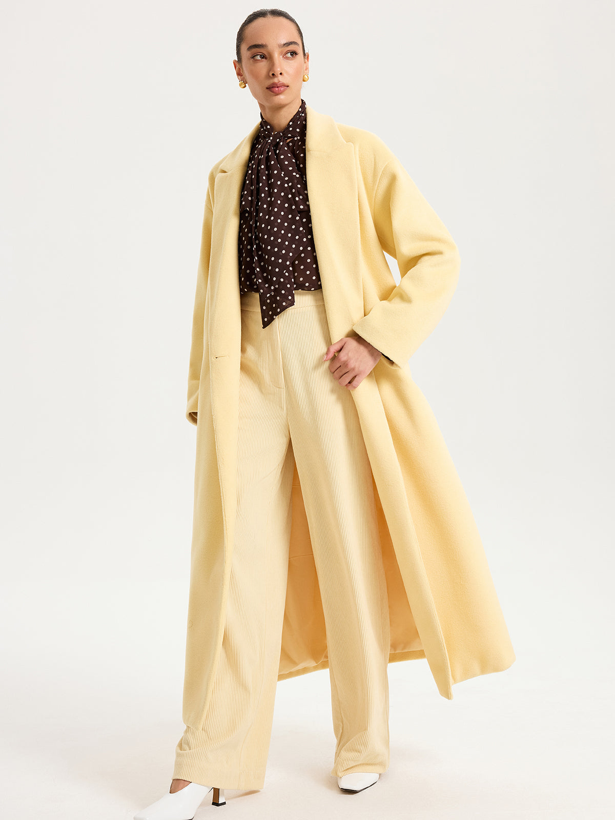 High-Waist Corduroy Wide-Leg Pants