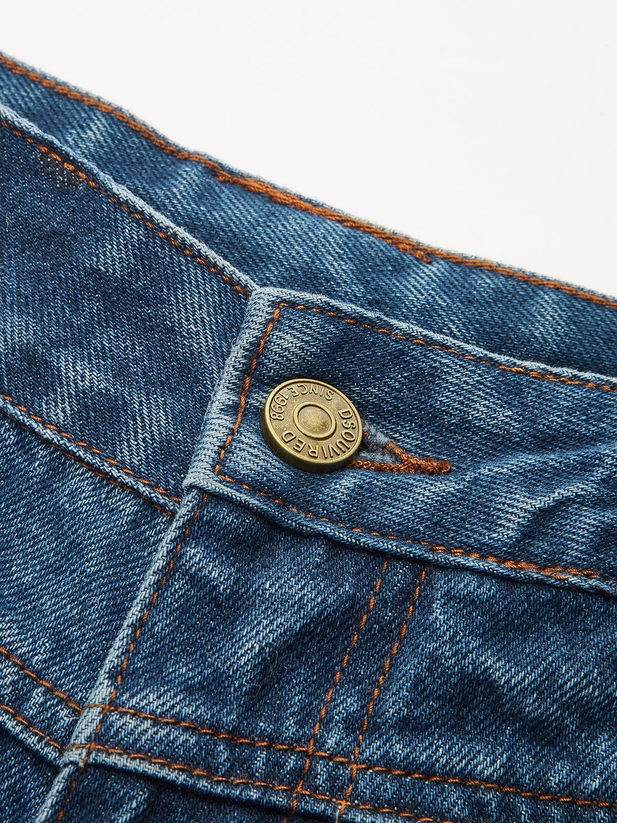 Denim Mid-Waist Wide-Leg Jeans