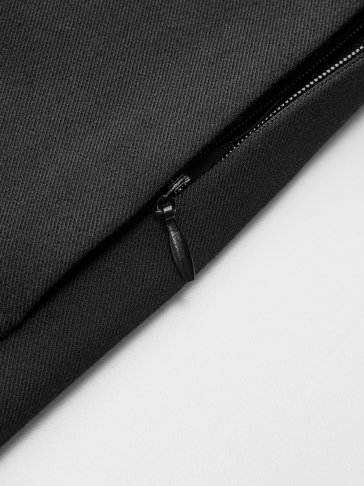 Metal Detail Mid-Waist Pleated Wide-Leg Pants