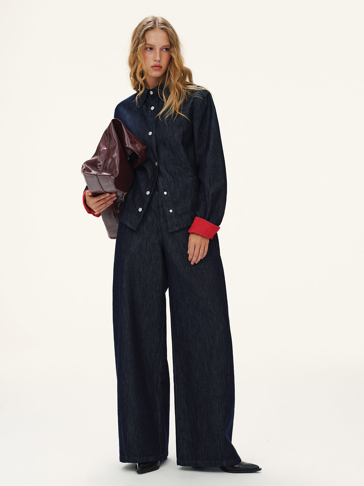 Heart-Back Denim Straight-Leg Jeans