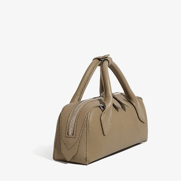 Top Grain Genuine Leather Large Capacity Baguette Handbag