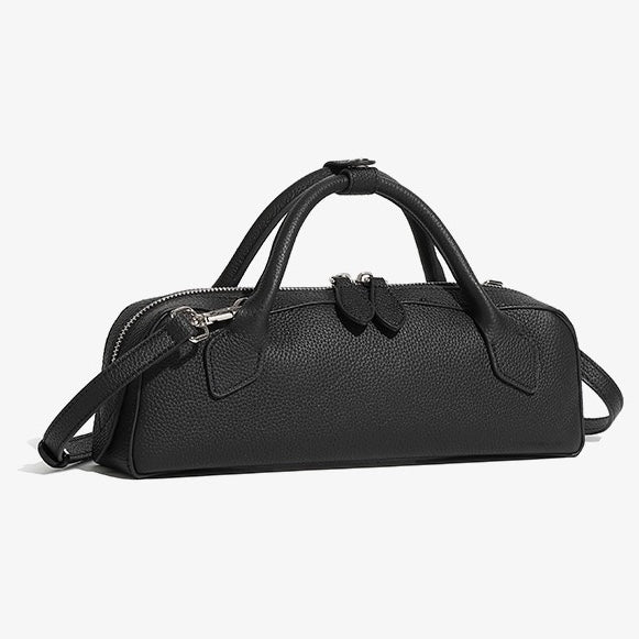 Top Grain Genuine Leather Large Capacity Baguette Handbag