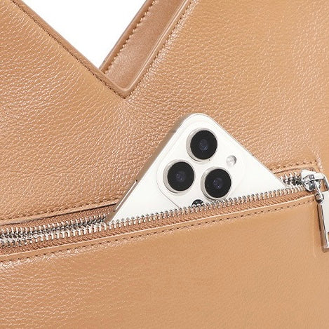 Women's Genuine Leather Woven Handbag