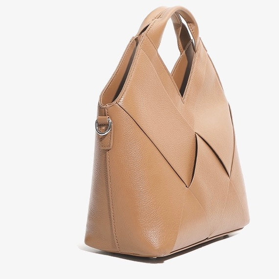 Women's Genuine Leather Woven Handbag