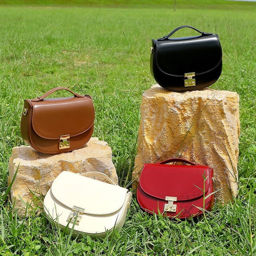 Women's Genuine Leather Elegant Saddle Bag