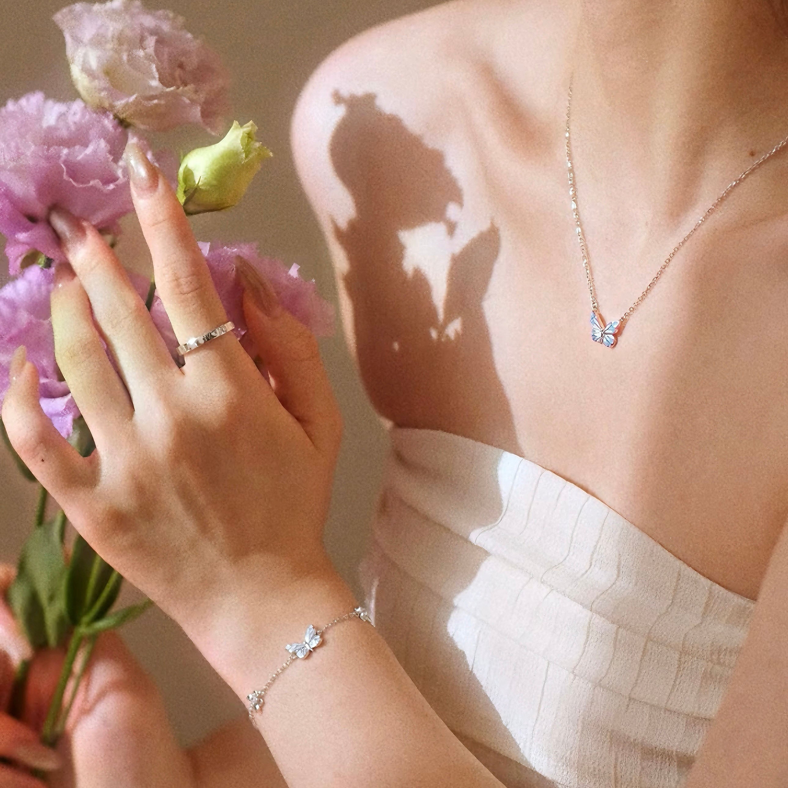 Luminous Dream Blue Butterfly Bracelet