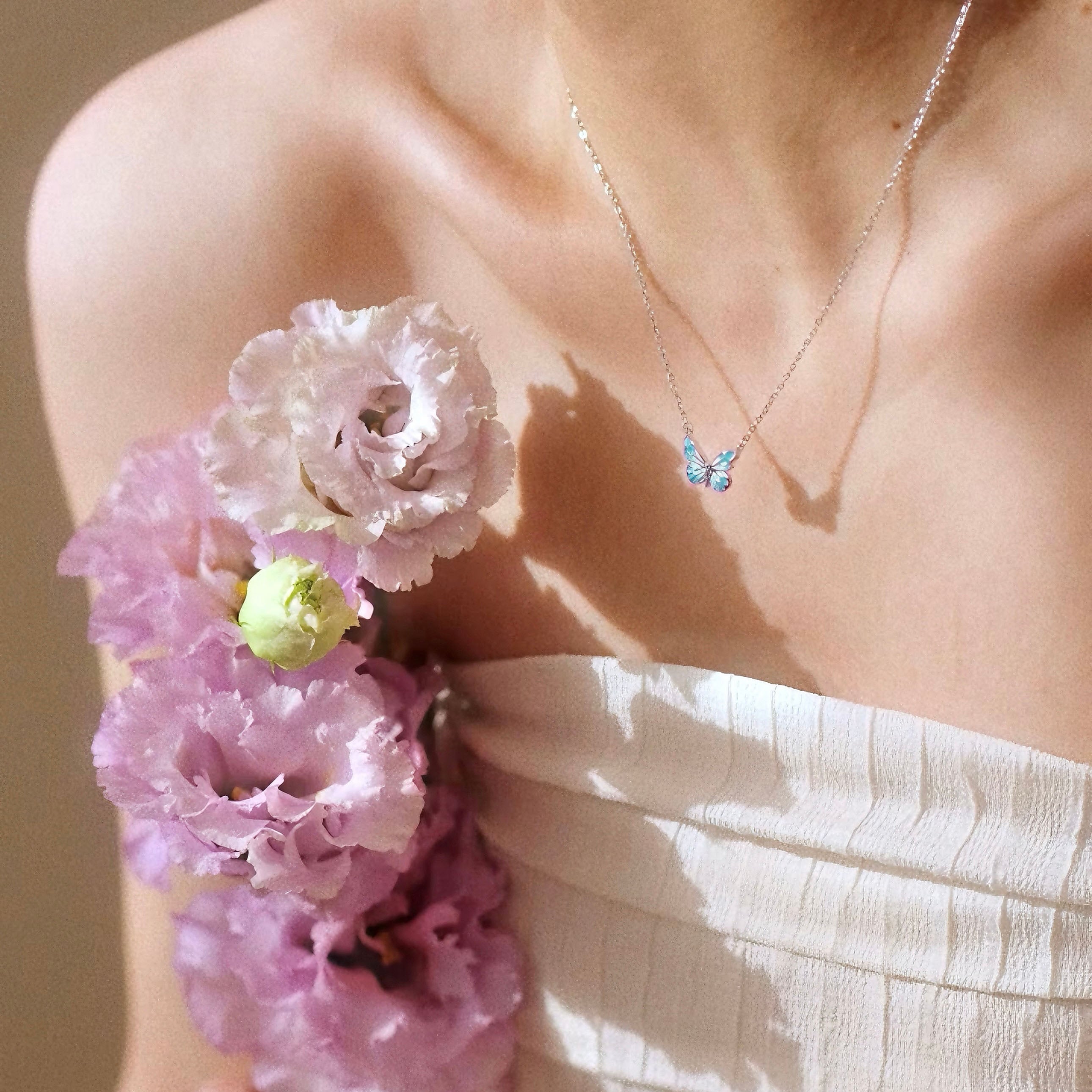 Dreamy Blue Butterfly Jewelry 2-in-1 Set