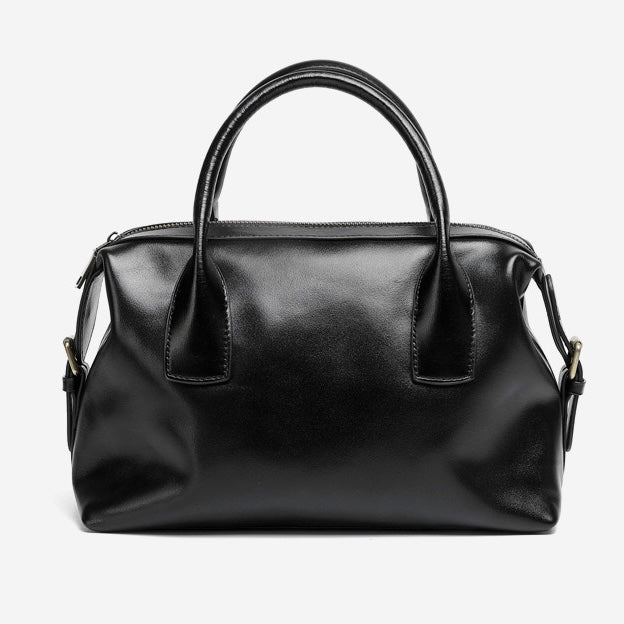 Pebbled Leather Convertible Satchel with Top Handles