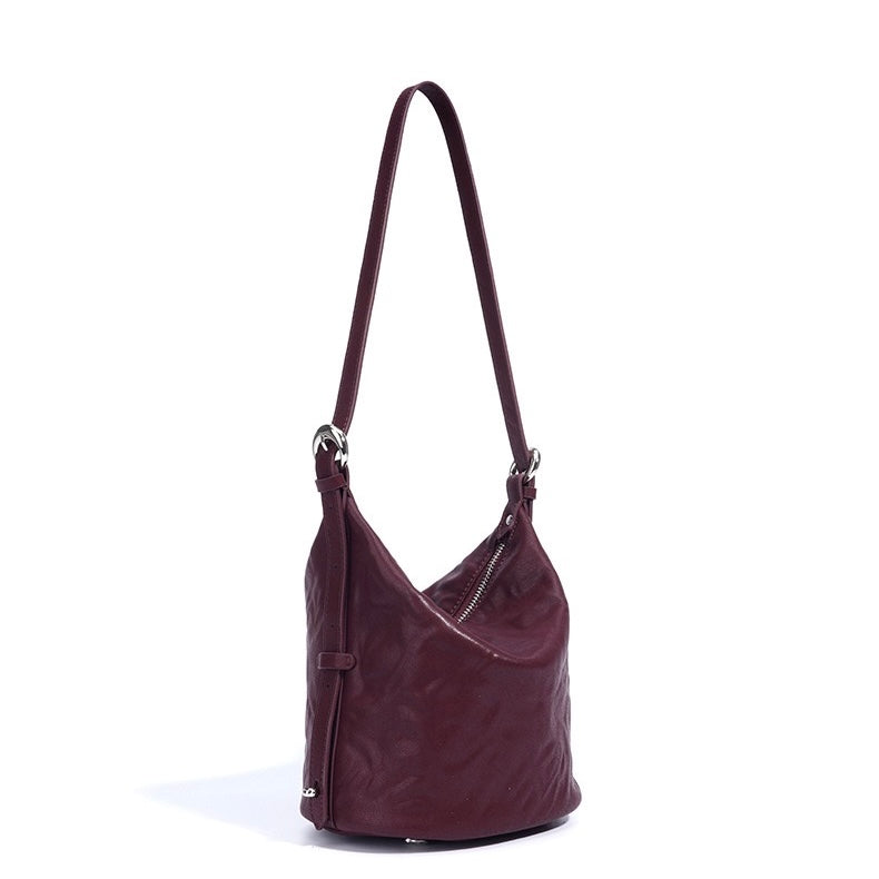 Women's Soft Genuine Leather Minimalist Crossbody Shoulder Bag