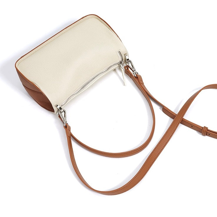 Women's Genuine Leather Minimalist Crossbody Shoulder Toast Bag