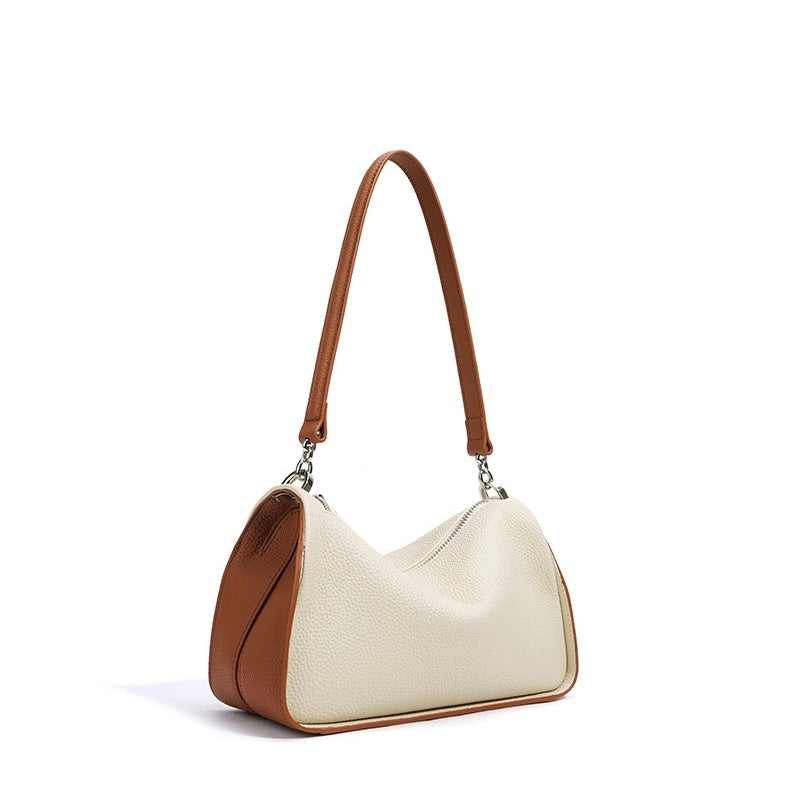 Women's Genuine Leather Minimalist Crossbody Shoulder Toast Bag