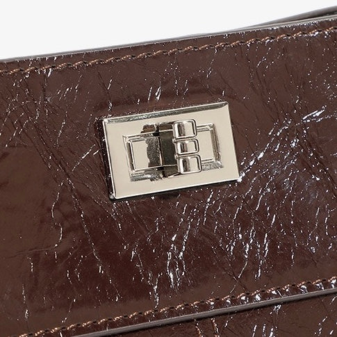 Women's Luxury Waxed Top Grain Leather Bucket Bag