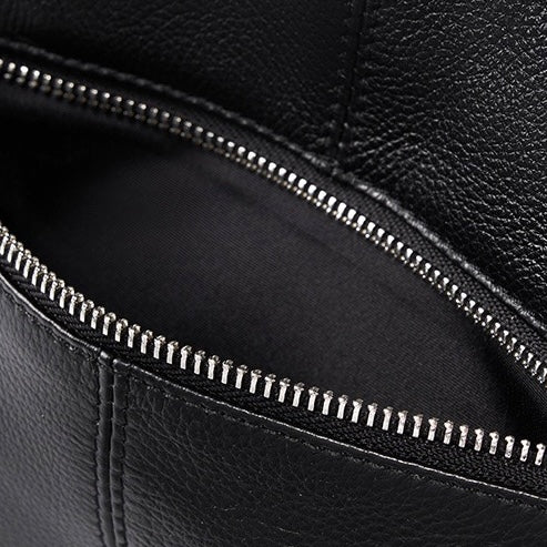 Women’s Genuine Leather Large Capacity Tote Shoulder Bag – Elegant Commuter Style