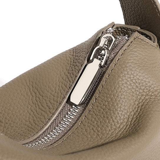 Women's Geometric Genuine Leather Pillow Crossbody Handheld Bag