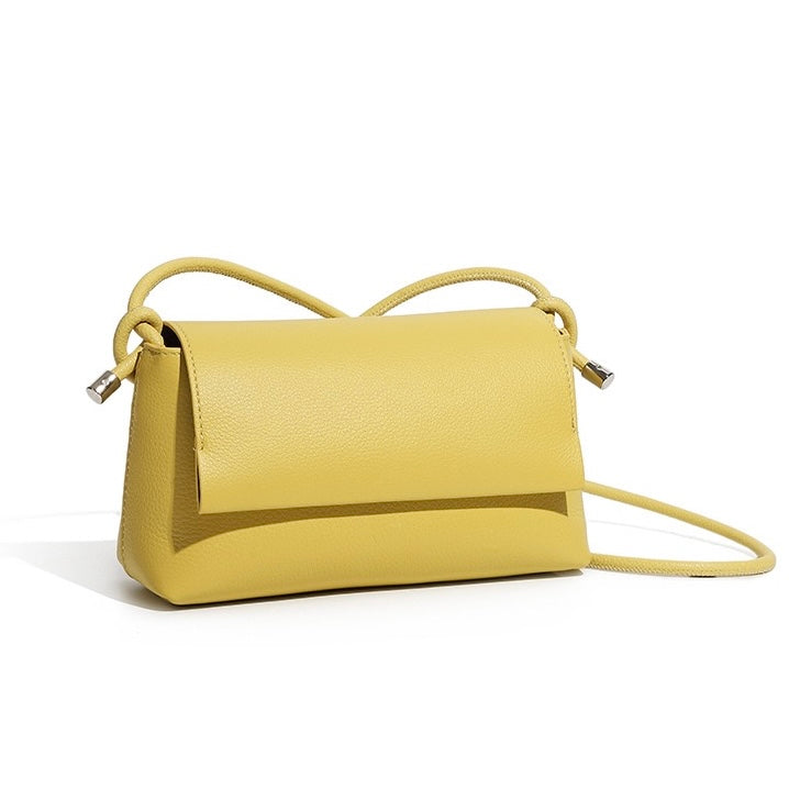 Women's Simple Multicolor Genuine Leather Compact Crossbody Bag