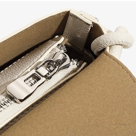 Women's Simple Multicolor Genuine Leather Compact Crossbody Bag