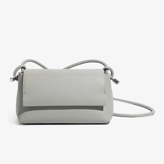 Women's Simple Multicolor Genuine Leather Compact Crossbody Bag