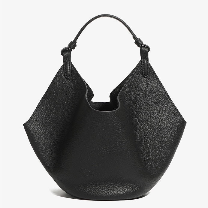 Women's Genuine Leather Large Capacity Basket Tote Bag