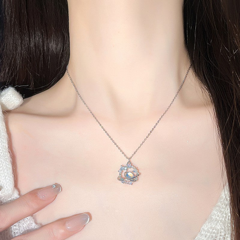 Colorful Falling Planet Necklace