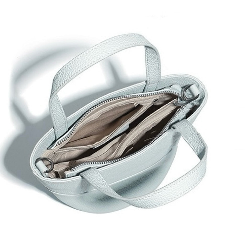 Women's Genuine Leather Minimalist Crossbody Bucket Bag