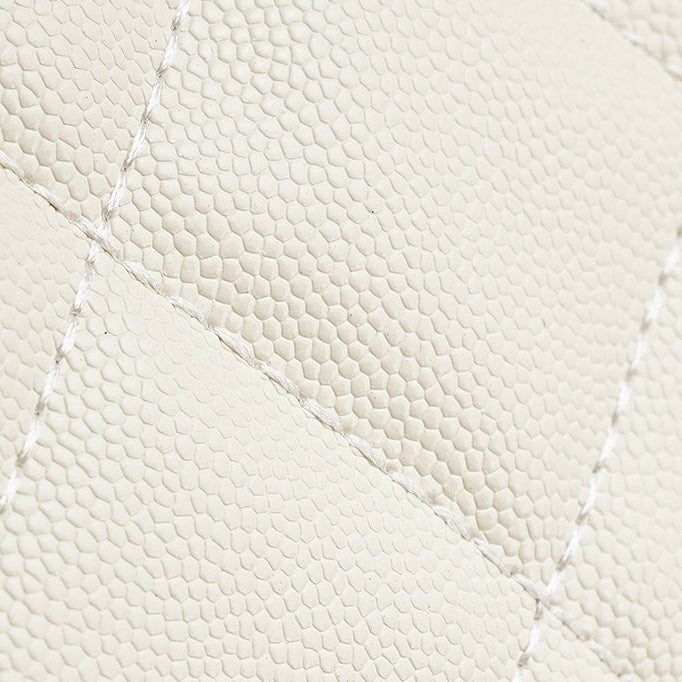 Genuine Leather Caviar Pattern Large Capacity Bucket Shoulder Bag