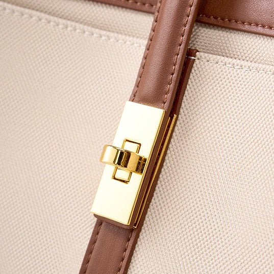 Women's Genuine Leather Dune & Saddle Tote Bag